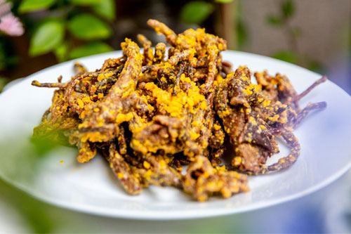 咸蛋黄茶树菇的做法——新东方烹饪学校